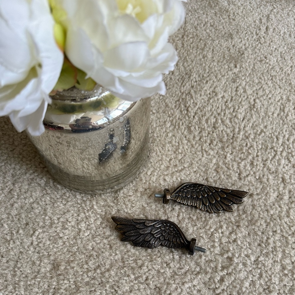 Bronze Wing Finial Set of Four